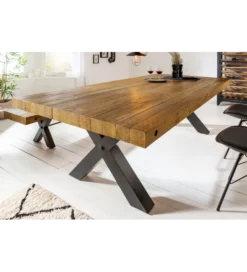 Stół FACTORY Thor 200 cm drewno sosna brąz*Invicta Interior