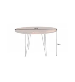 Stół FENICE Makassar 120 cm drewno Sheesham*Invicta Interior Clearance