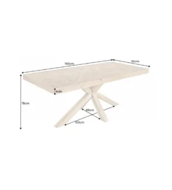 Stół FINES Mozaika 160 cm drewno sosna*Invicta Interior Best