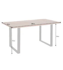 Stół FOKKER ARKTYKA ART Mammut 180 Cm drewno Dzika Akacja*Invicta Interior Sale