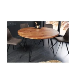 Stół GEDREZ 120 cm drewno akacja*Invicta Interior Best