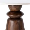 Stół GEHART 120 cm brązowy marmur drewno mango*Zona-Design Hot