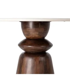 Stół GEHART 120 cm brązowy marmur drewno mango*Zona-Design Hot