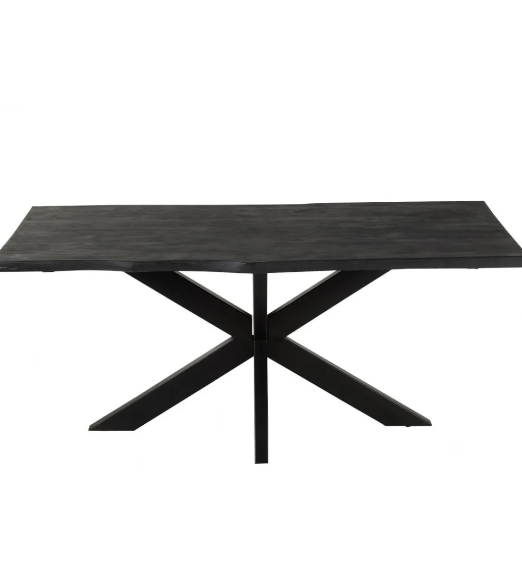 Stół GERARD 200 cm Drewno Mango Czarny*J-Line Outlet