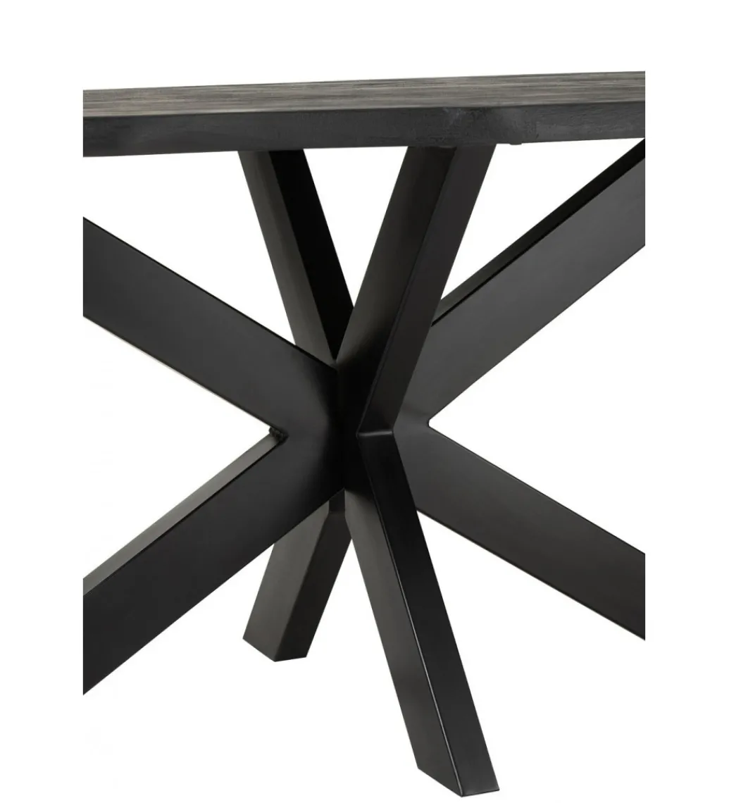 Stół GERARD 200 cm Drewno Mango Czarny*J-Line Outlet