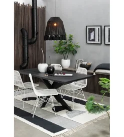 Stół GERARD 200 cm Drewno Mango Czarny*J-Line Outlet