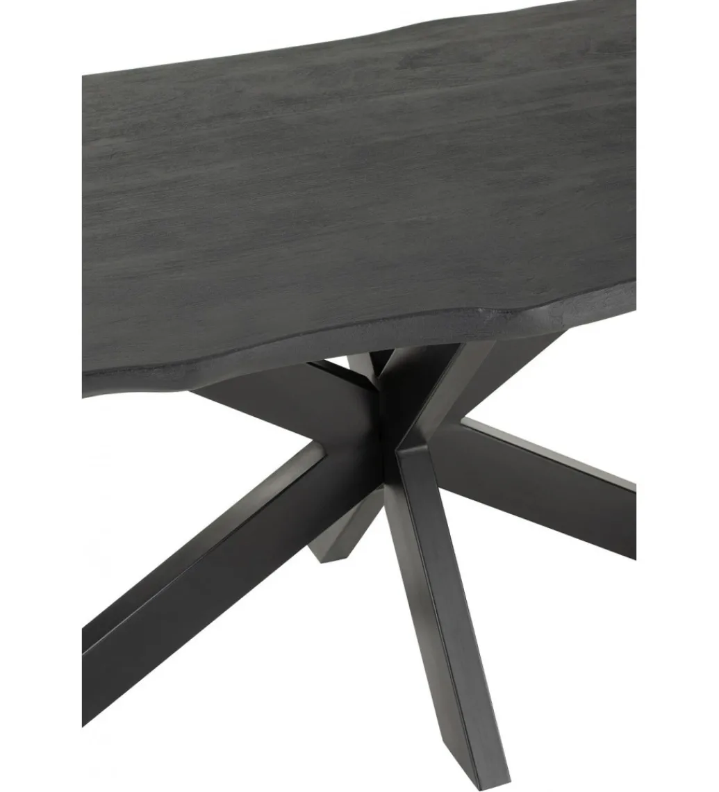 Stół GERARD 200 cm Drewno Mango Czarny*J-Line Outlet