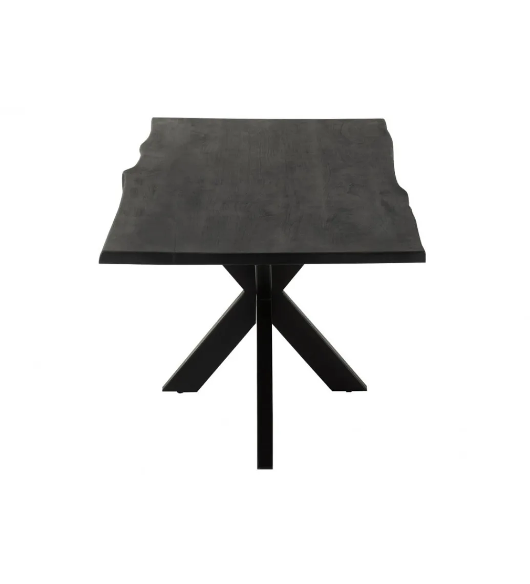 Stół GERARD 200 cm Drewno Mango Czarny*J-Line Outlet