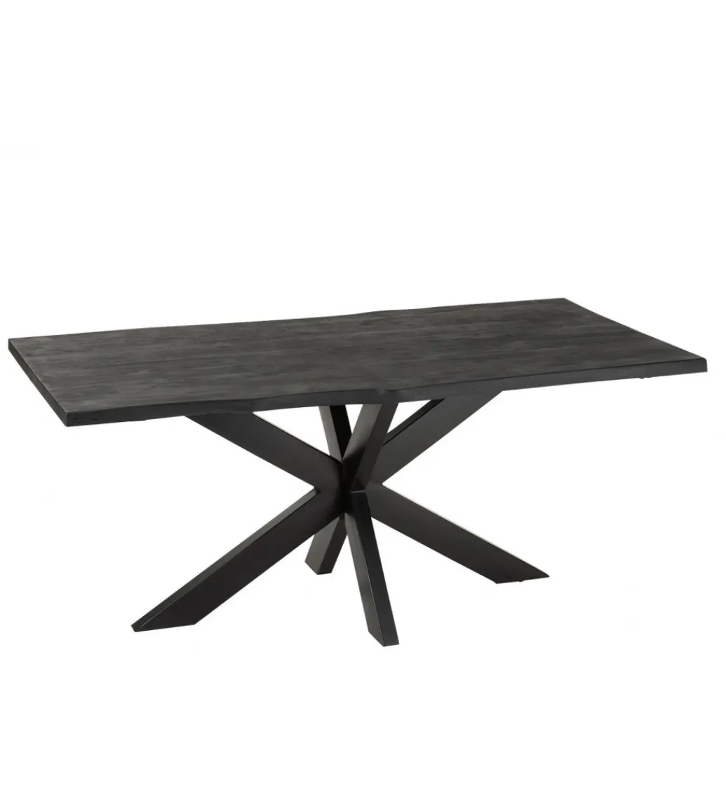 Stół GERARD 200 cm Drewno Mango Czarny*J-Line Outlet