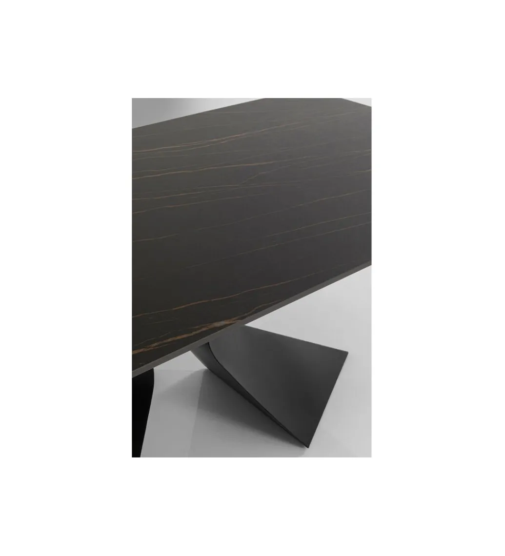 Stół GLORIA 180 x 90 cm ceramiczny blat czarny*KDesign