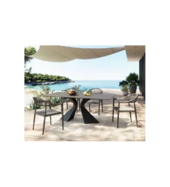 Stół GLORIA 180 x 90 cm ceramiczny blat czarny*KDesign
