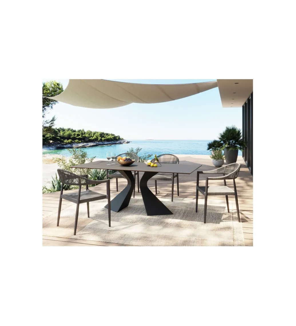 Stół GLORIA 180 x 90 cm ceramiczny blat czarny*KDesign