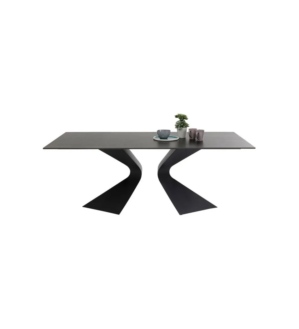 Stół GLORIA 180 x 90 cm ceramiczny blat czarny*KDesign