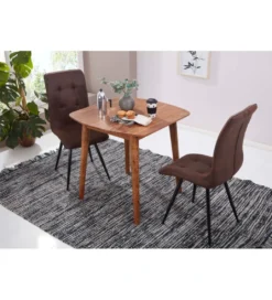 Stół GRENOBLE 80 cm drewno sheesham*WOHNLING, GERMANY New