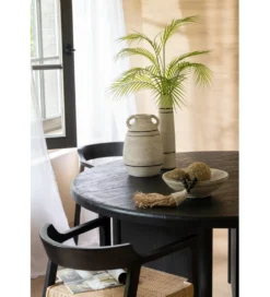 Stół HERAS 150 cm drewno teak czarny*J-Line