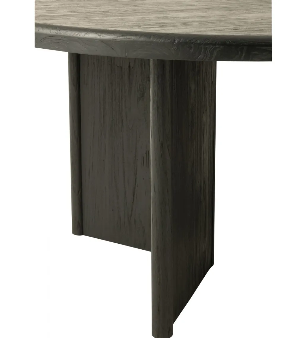 Stół HERAS 150 cm drewno teak czarny*J-Line