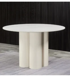Stół HERE 120 cm ceramiczny blat biały*Exclusivas Clearance