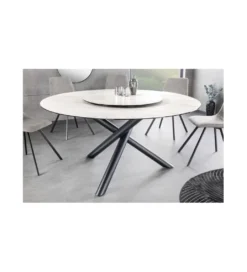 Stół IDAHO 150 cm ceramika w optyce białego marmuru*Invicta Interior New