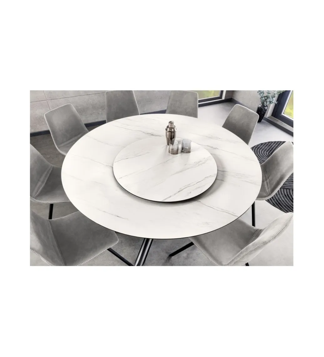 Stół IDAHO 150 cm ceramika w optyce białego marmuru*Invicta Interior New
