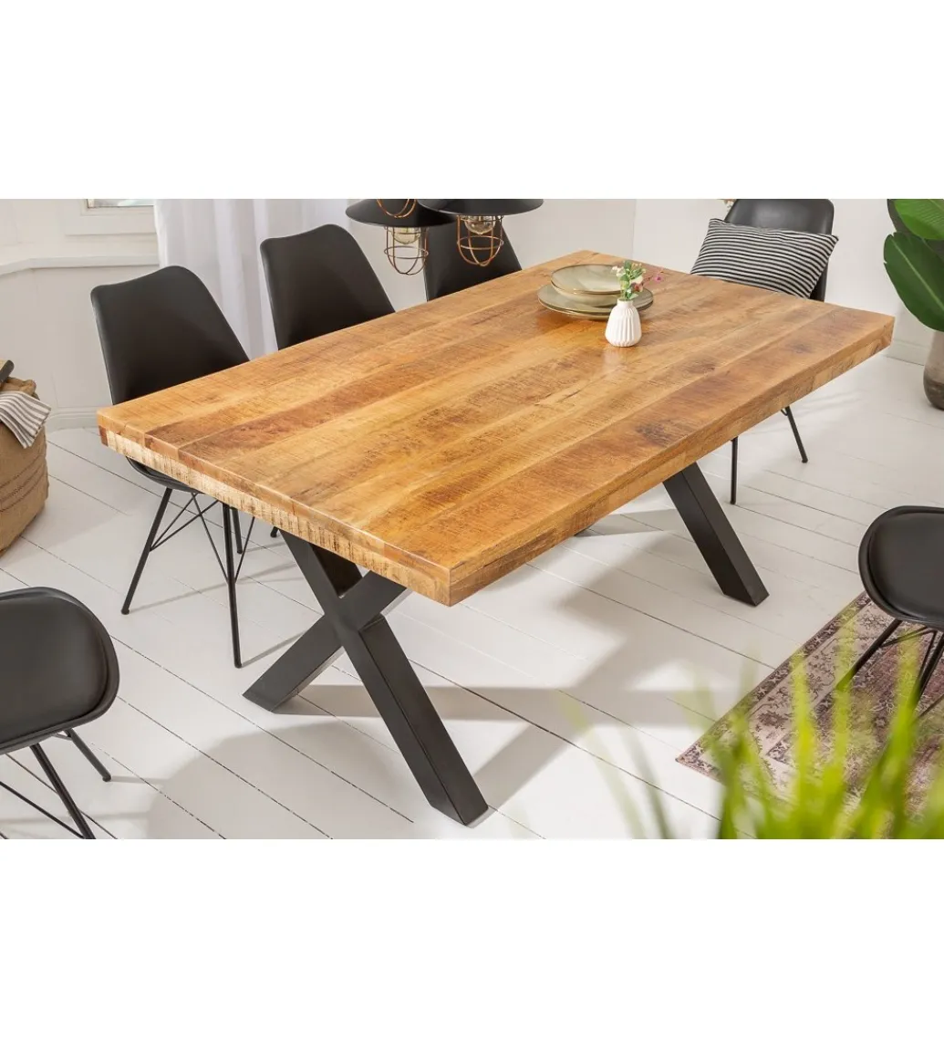 Stół Iron Craft X 160 cm drewno Mango*Invicta Interior