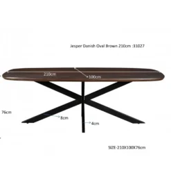 Stół JAGSPER 210 cm drewno mango*LF-Design Sale