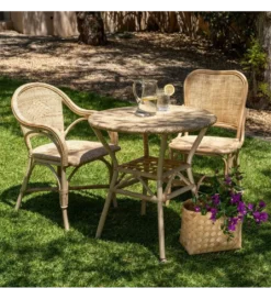 Stół KAPE 75 cm ratan naturalny*Zona-Design Outlet