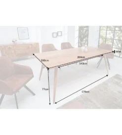 Stół Komodo Mystic 200 cm drewno akacja*Invicta Interior Outlet