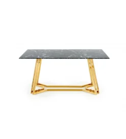 Stół KONAMI 160 cm w optyce czarnego marmuru*Halmar Best