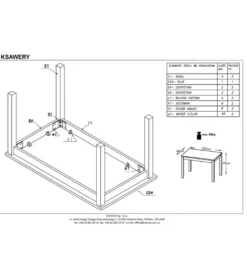 Stół KSAWERY 120 cm biały*Halmar