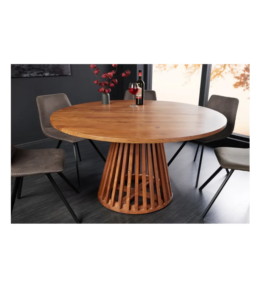 Stół MAISON JADE 120 cm okrągły drewno akacja*Invicta Interior