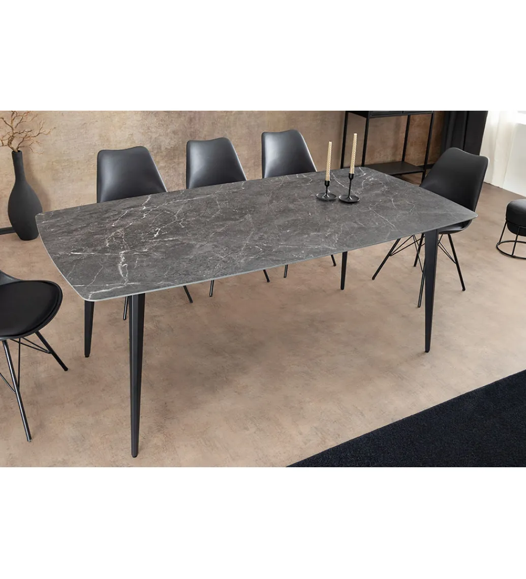 Stół MILANO 180 cm ceramiczny blat antracyt*Invicta Interior Discount
