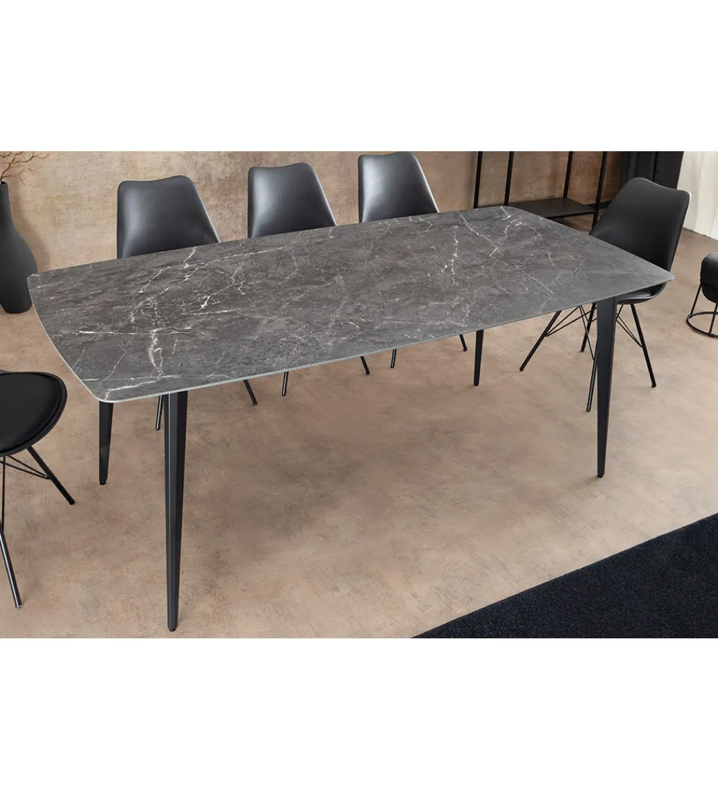 Stół MILANO 180 cm ceramiczny blat antracyt*Invicta Interior Discount