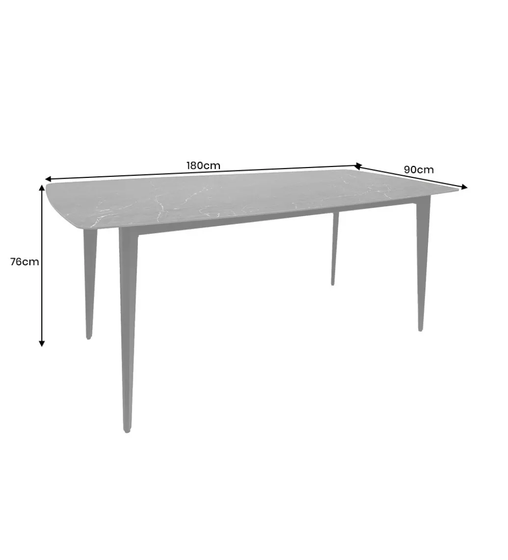 Stół MILANO 180 cm ceramiczny blat antracyt*Invicta Interior Discount