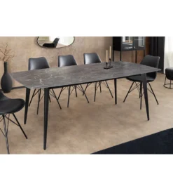 Stół MILANO 180 cm ceramiczny blat antracyt*Invicta Interior Discount