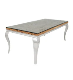 Stół MODERN BAROCK BARRACUDA 200 cm chromowany szklany blat BEZ blatu tekowego*Invicta Interior Outlet
