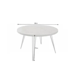 Stół MORENA 80 cm drewno mango szary*Invicta Interior Clearance