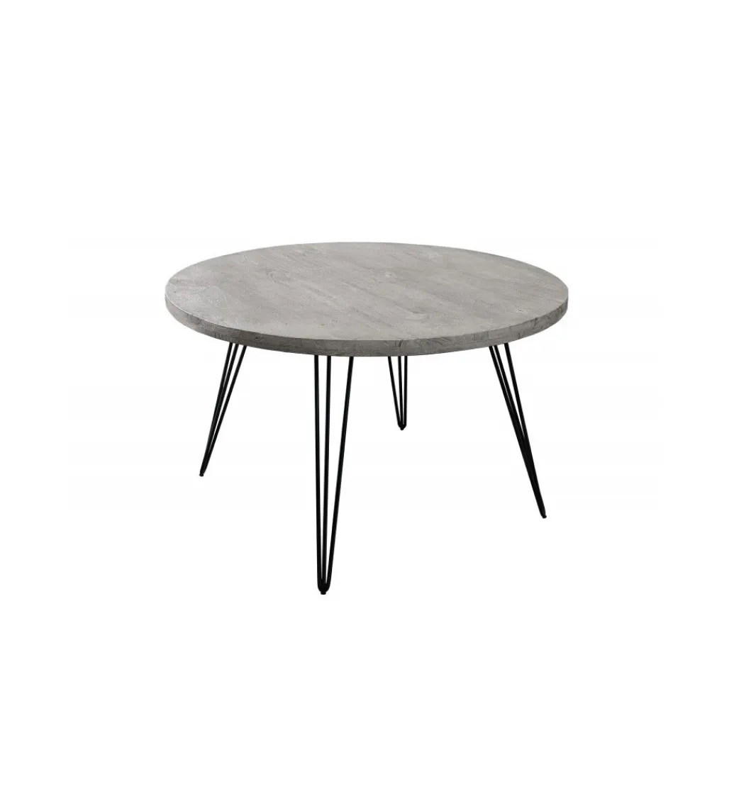 Stół MORENA 80 cm drewno mango szary*Invicta Interior Clearance