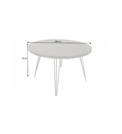Stół MORENA 120 cm drewno mango szary*Invicta Interior Online