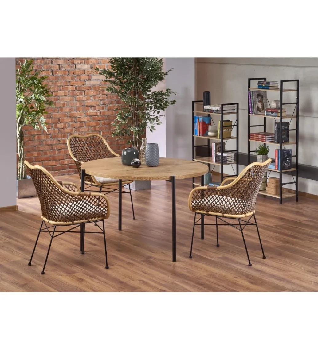 Stół MORGAN 120 cm w kolorze dąb złoty*Halmar Discount