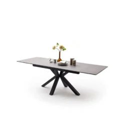 Stół NAGANO 160 cm - 240 cm jasnoszara ceramika*MCA Outlet