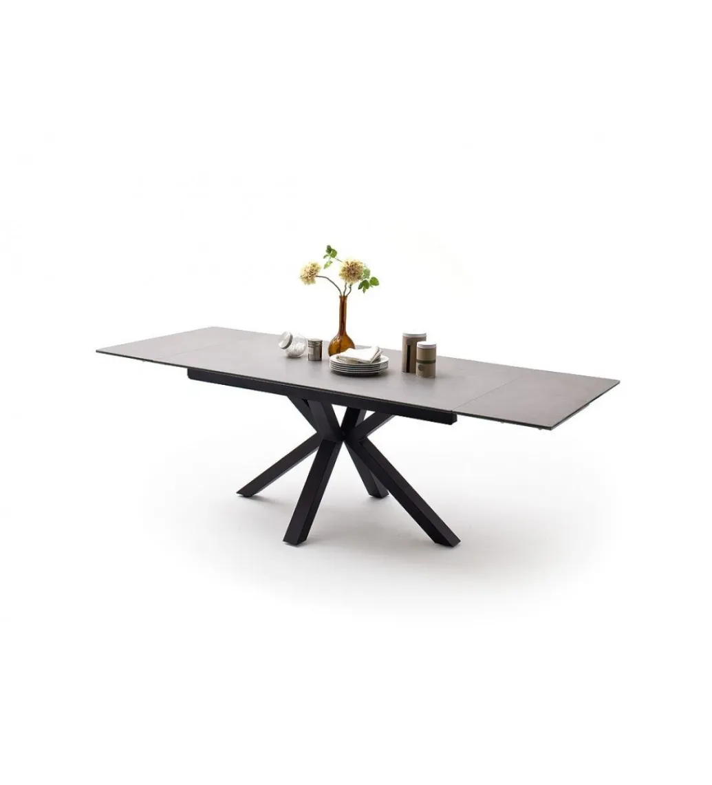 Stół NAGANO 160 cm - 240 cm jasnoszara ceramika*MCA Outlet