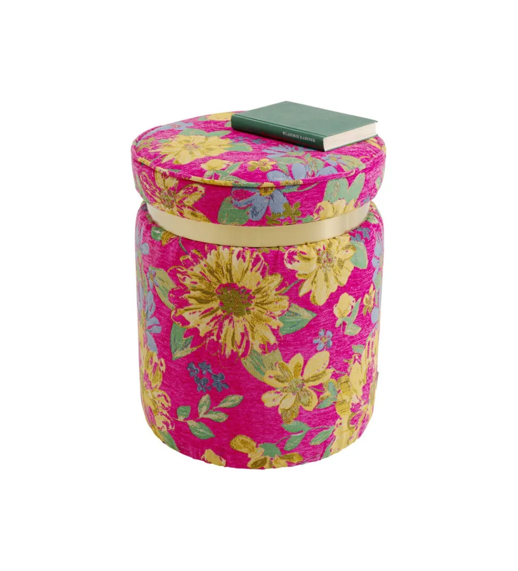 Stołek FLOWER 39 cm różowy*KARE