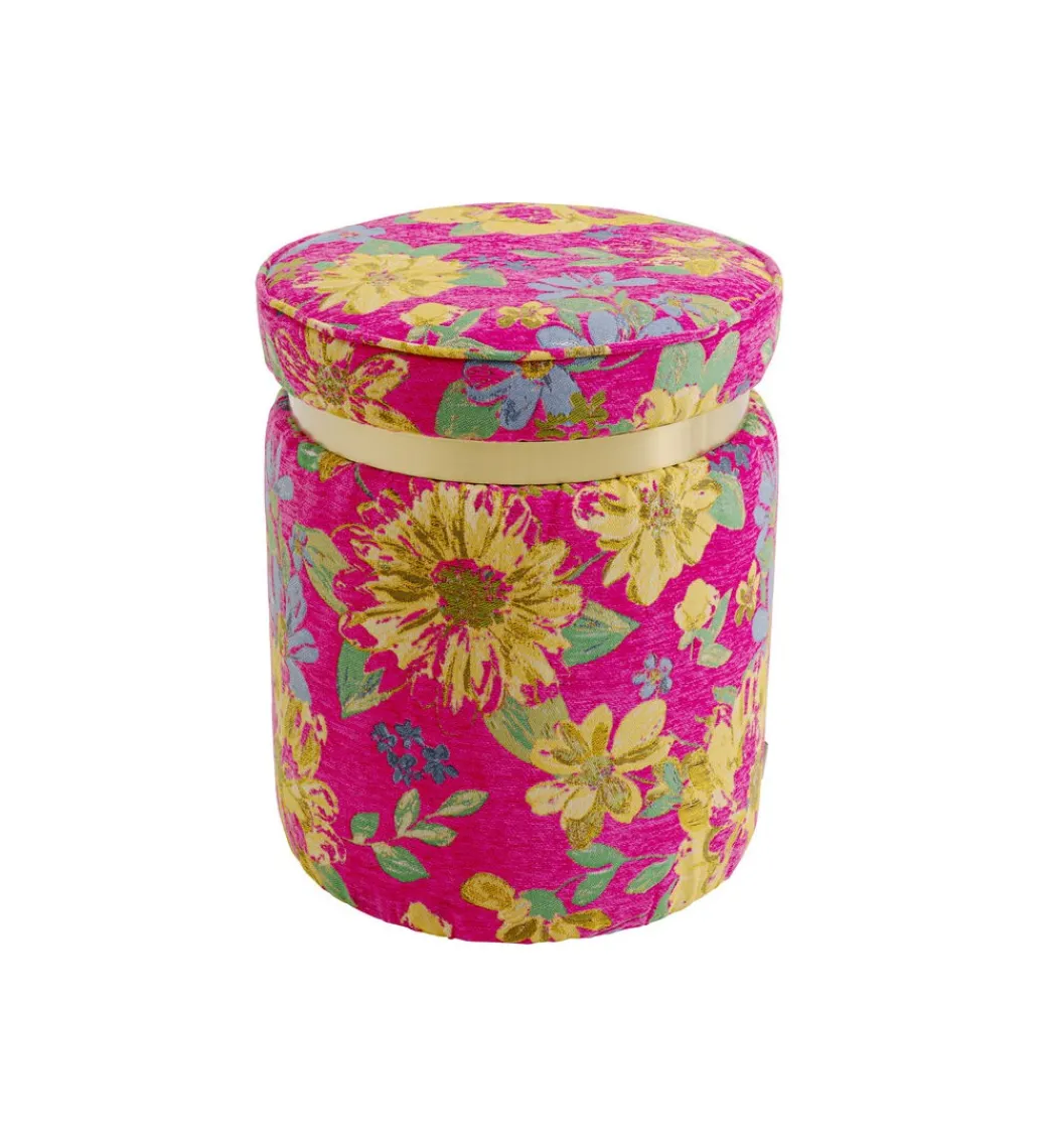 Stołek FLOWER 39 cm różowy*KARE