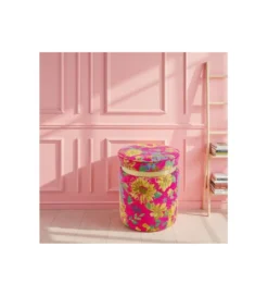 Stołek FLOWER 39 cm różowy*KARE
