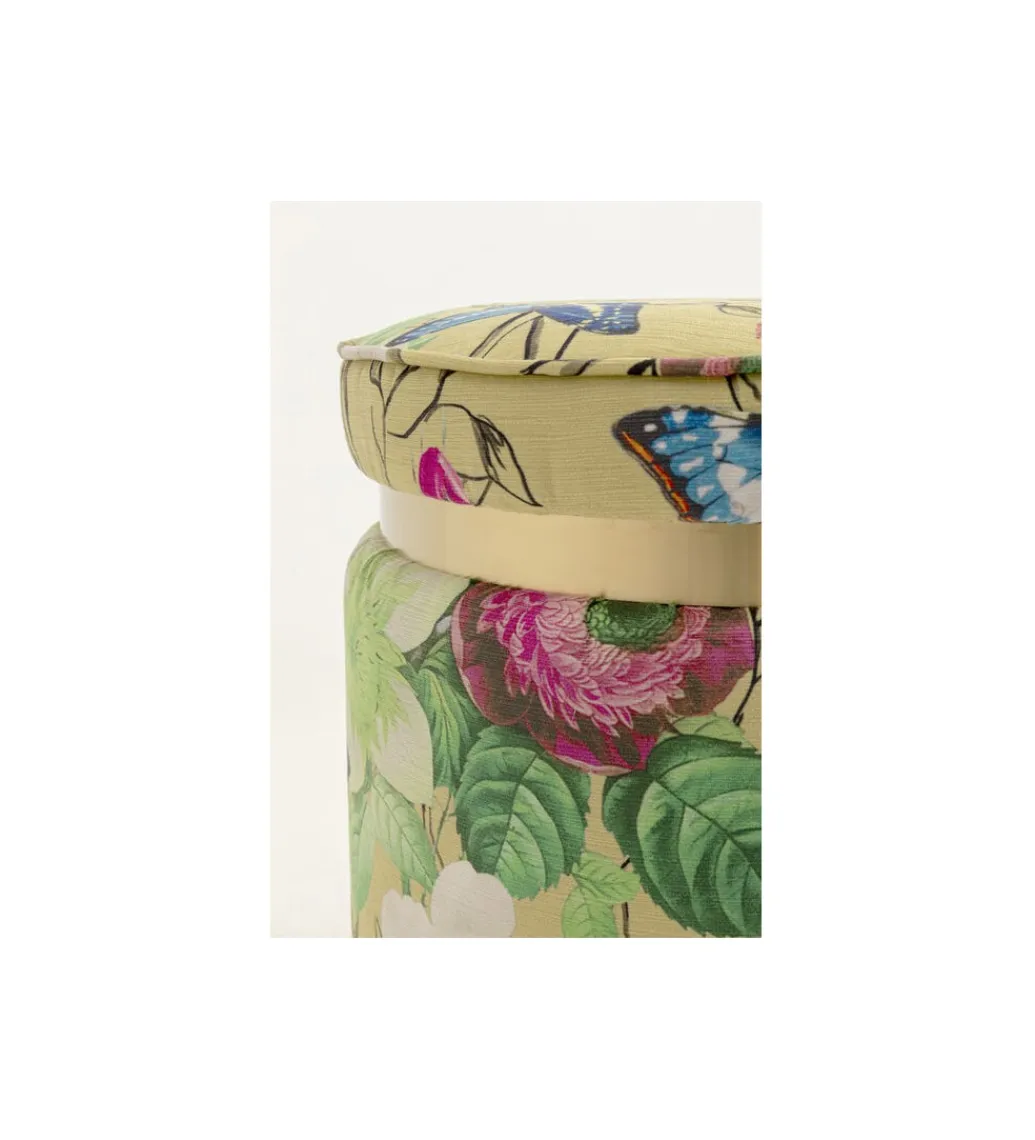 Stołek FLOWER 39 cm żółty*KARE