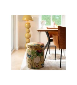 Stołek FLOWER 39 cm żółty*KARE