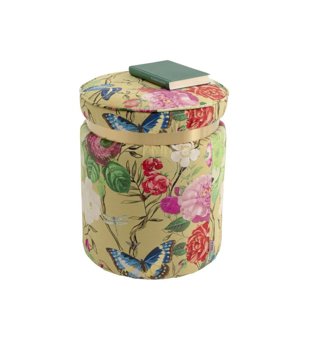 Stołek FLOWER 39 cm żółty*KARE