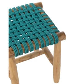 Stołek GASAM 45 cm turkusowy*J-Line Online