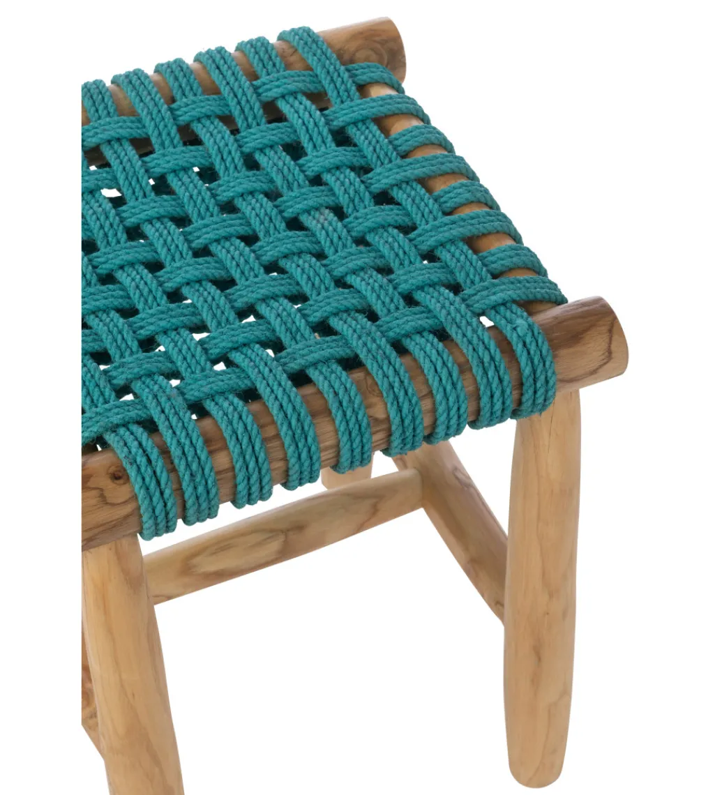 Stołek GASAM 45 cm turkusowy*J-Line Online