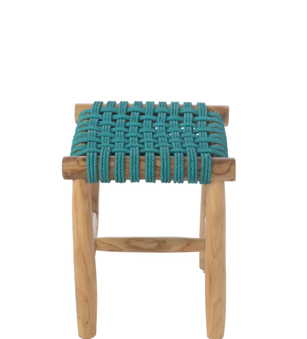Stołek GASAM 45 cm turkusowy*J-Line Online
